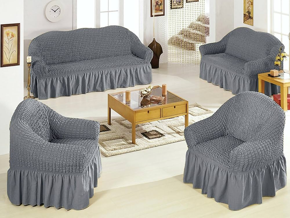 Image of 5 Seater Stretch Sofa Covers/seat cover  Set (3+1+1)