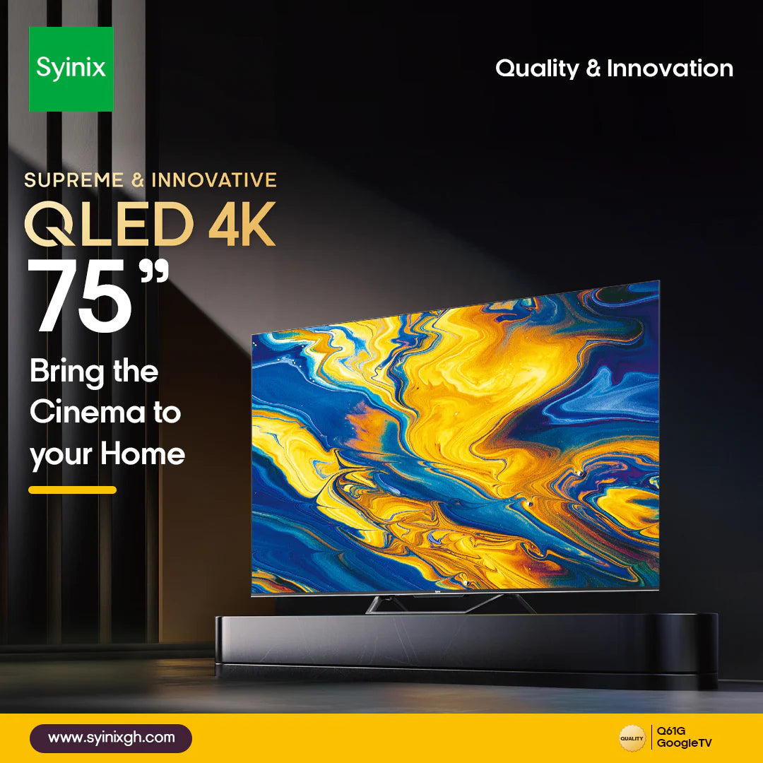 Image of Syinix 75 inch QLED smart TV