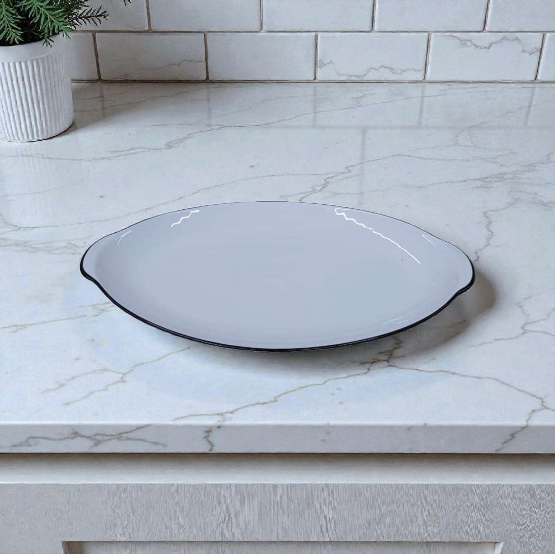 Image of 14-inch Double Ear Fish Dish JS-65