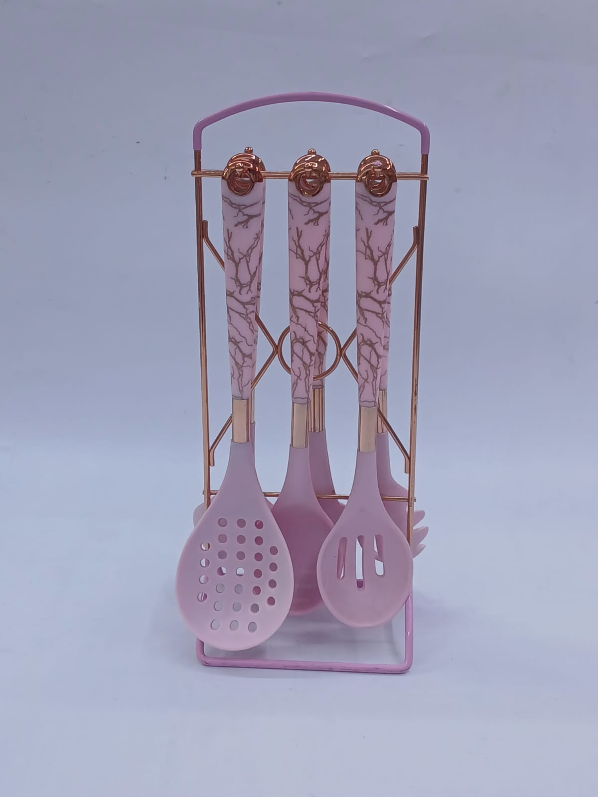 Image of SIL- 7-piece black granite silicone cooking utensil set