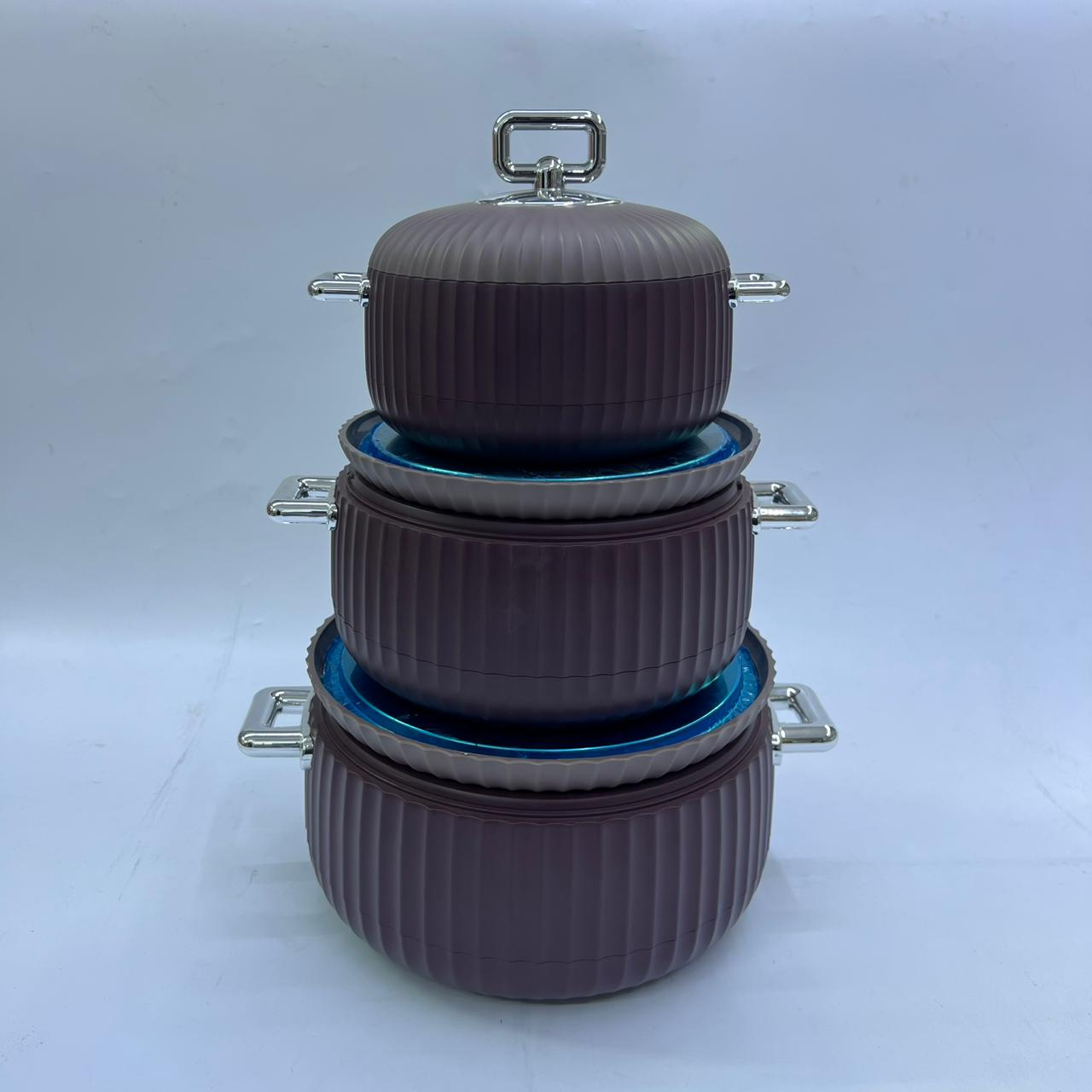 Image of 3-Piece Insulated Casserole Set – Stainless Steel Hot Pot Set