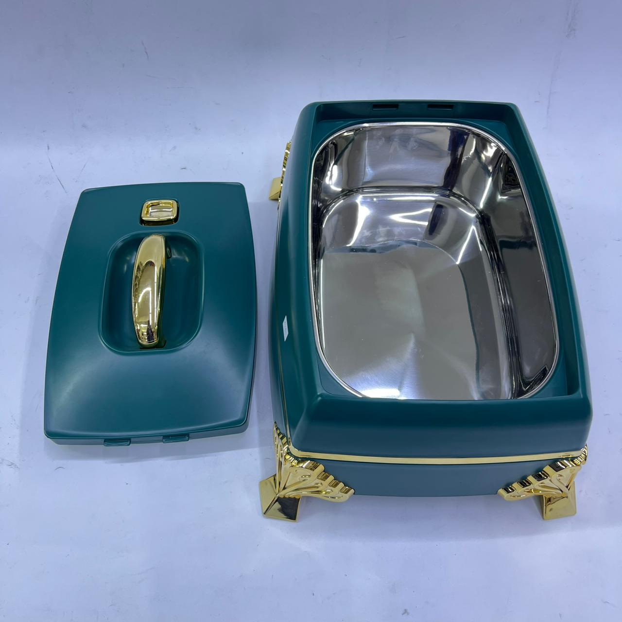 Image of Art Deco Teal Heritage Casserole