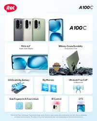Image of Itel A100C Smartphone – 6GB RAM + 64GB ROM