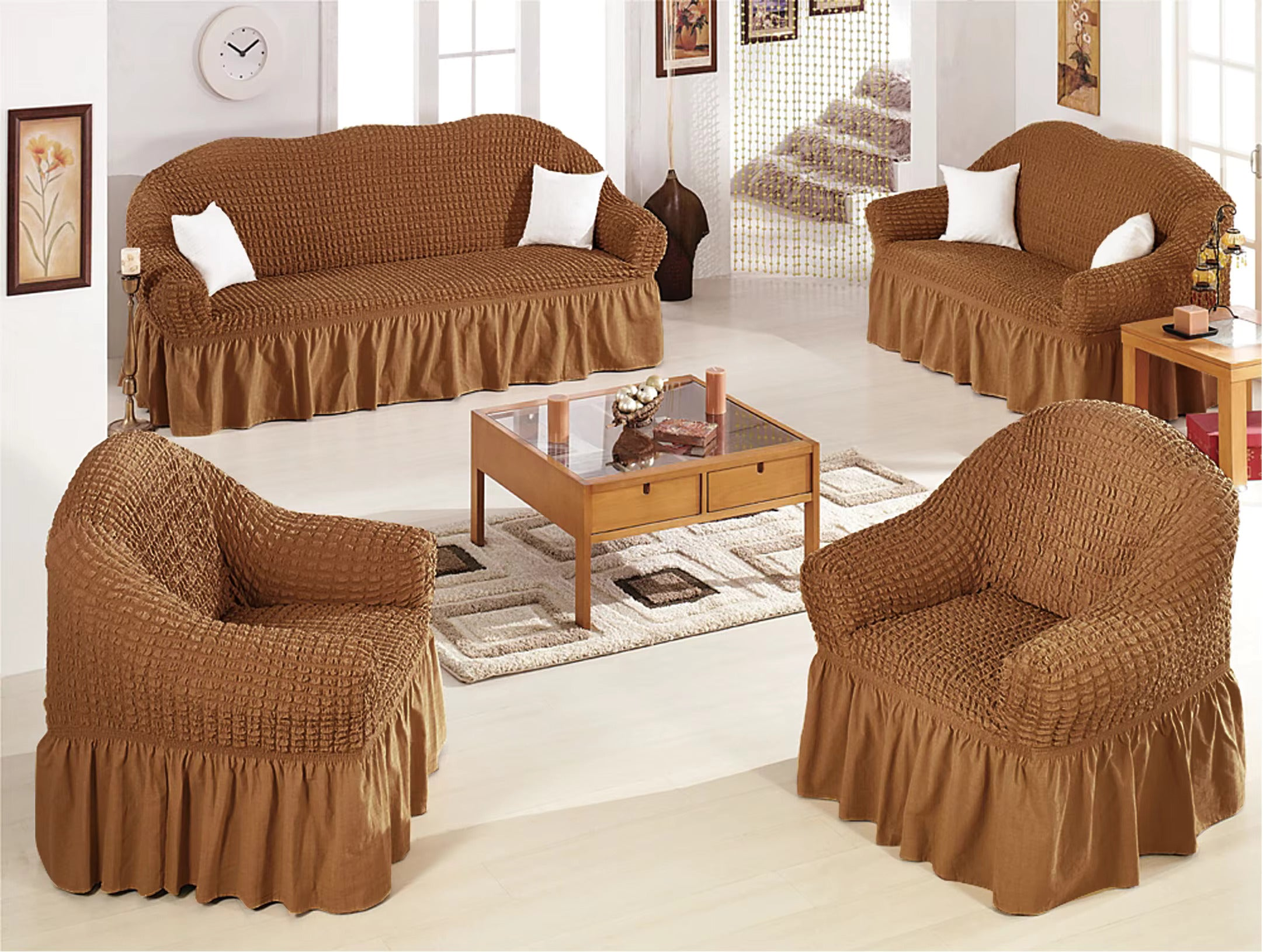 Image of Sofa cover/ Seat cover 1 seater/ 3 seater