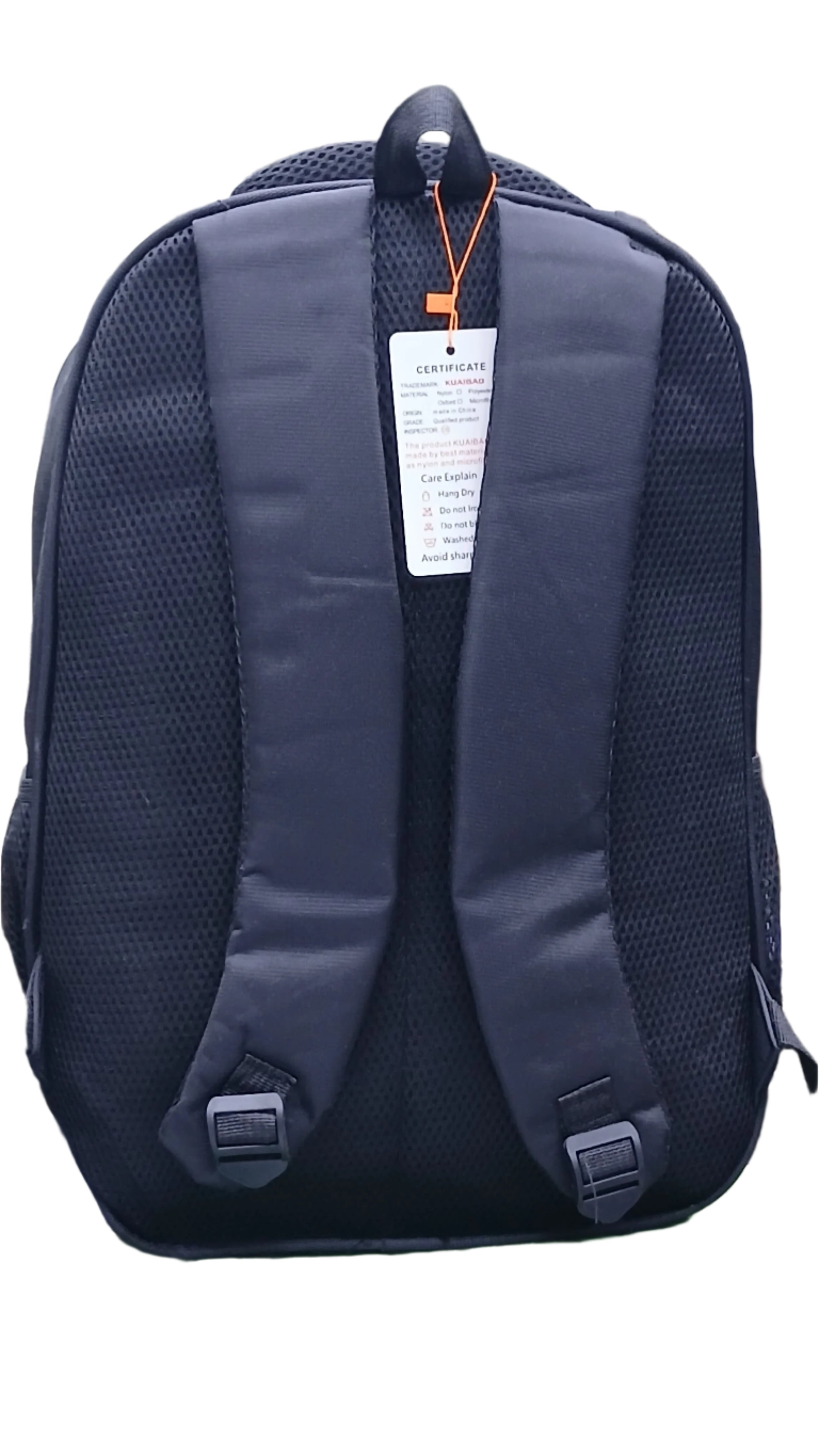 Image of KUAIBIAO Black Multi-Compartment Backpack