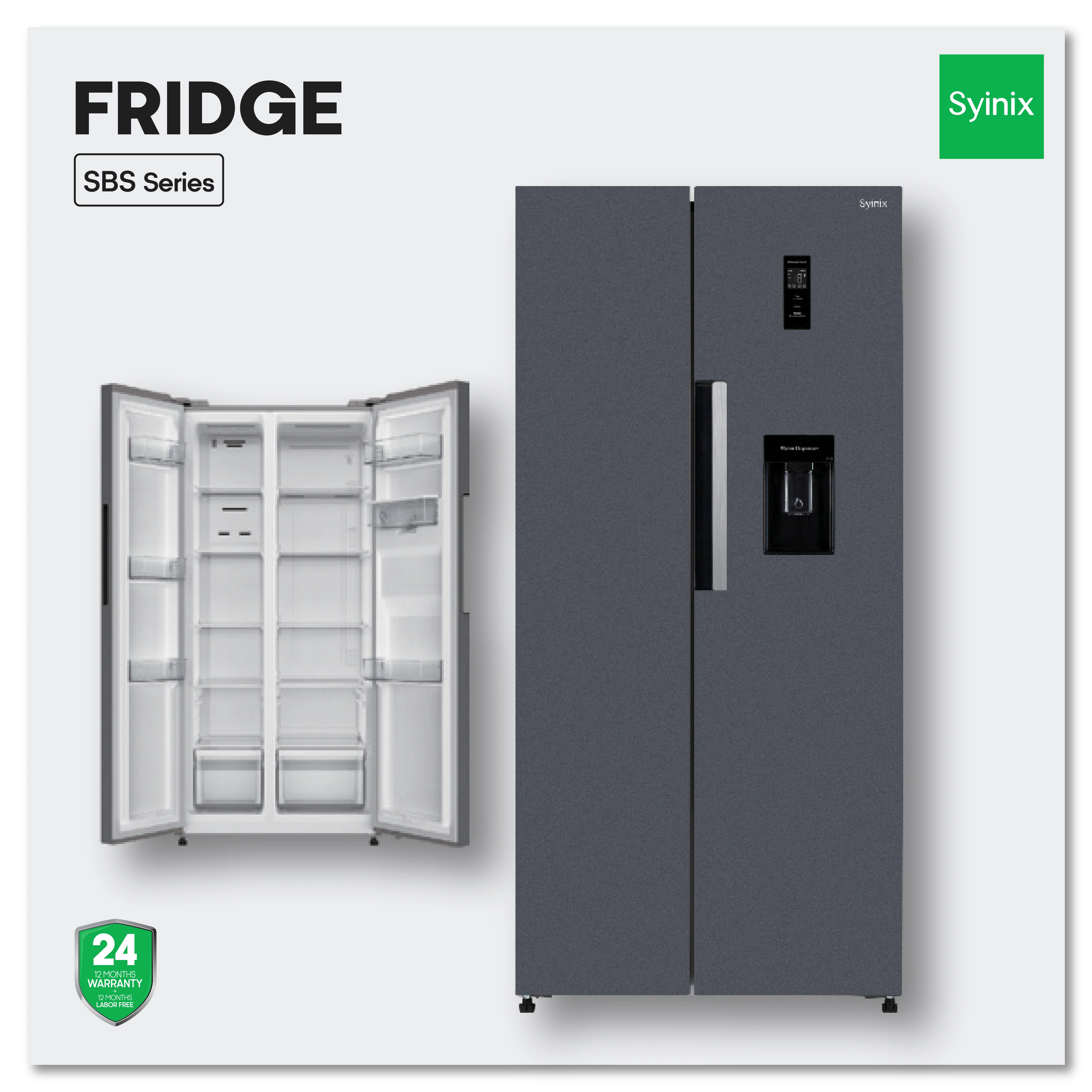 Image of Synix 137L Double Door Fridge
