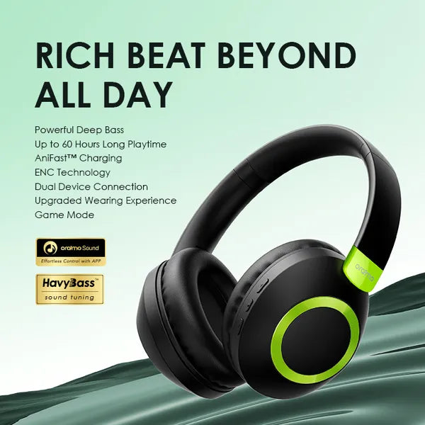 Image of oraimo BoomPop 2 ENC Over-Ear Wireless Headphones