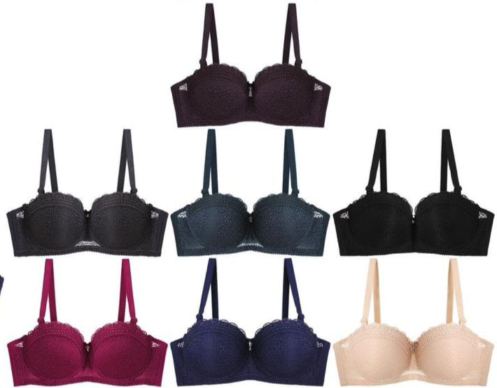 Image of BINNYS Thin Cup Textured Lace Bra #068