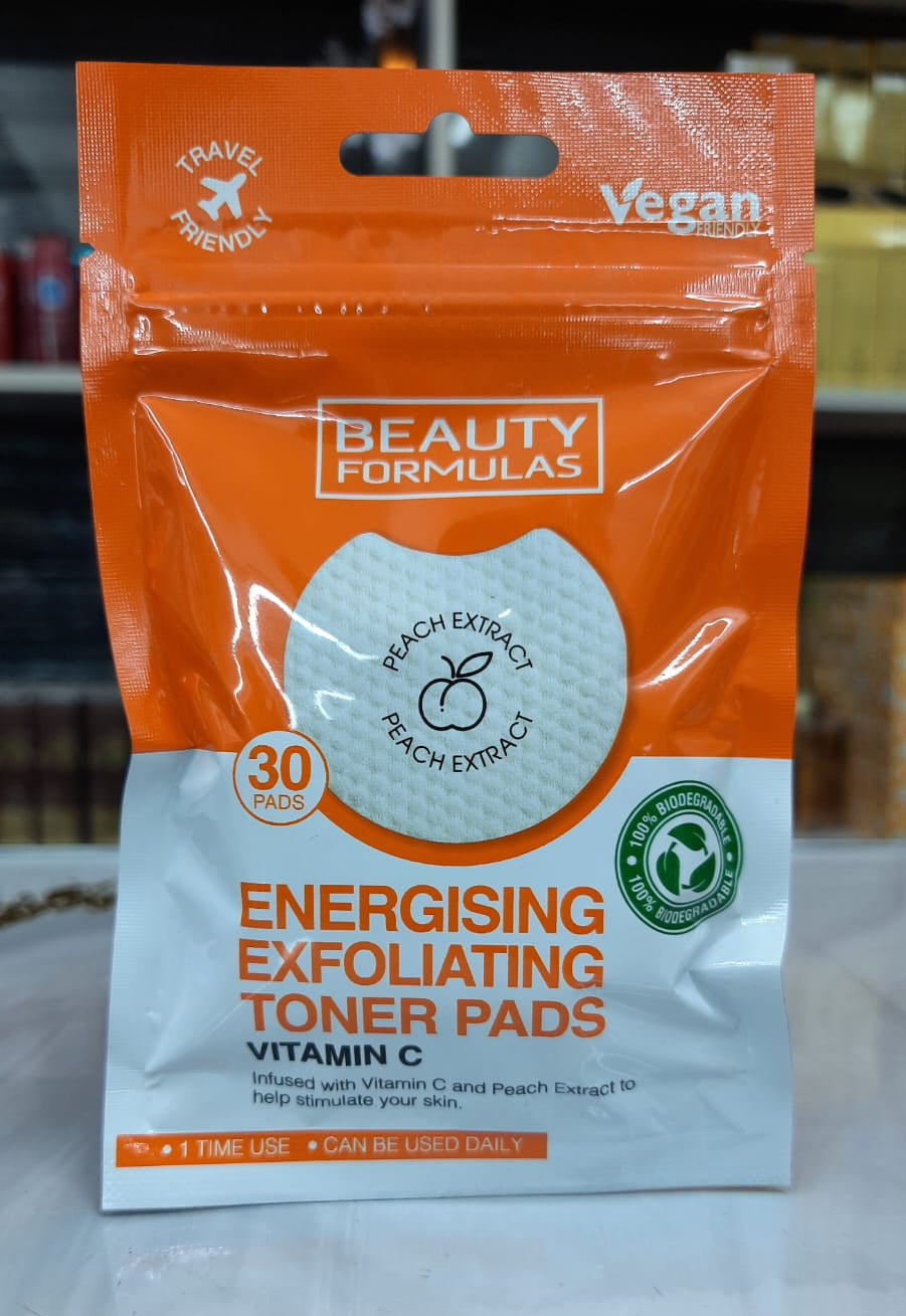 Image of Beauty Formulas Vitamin C Energizing Exfoliating Toner Pads – 30 Pads