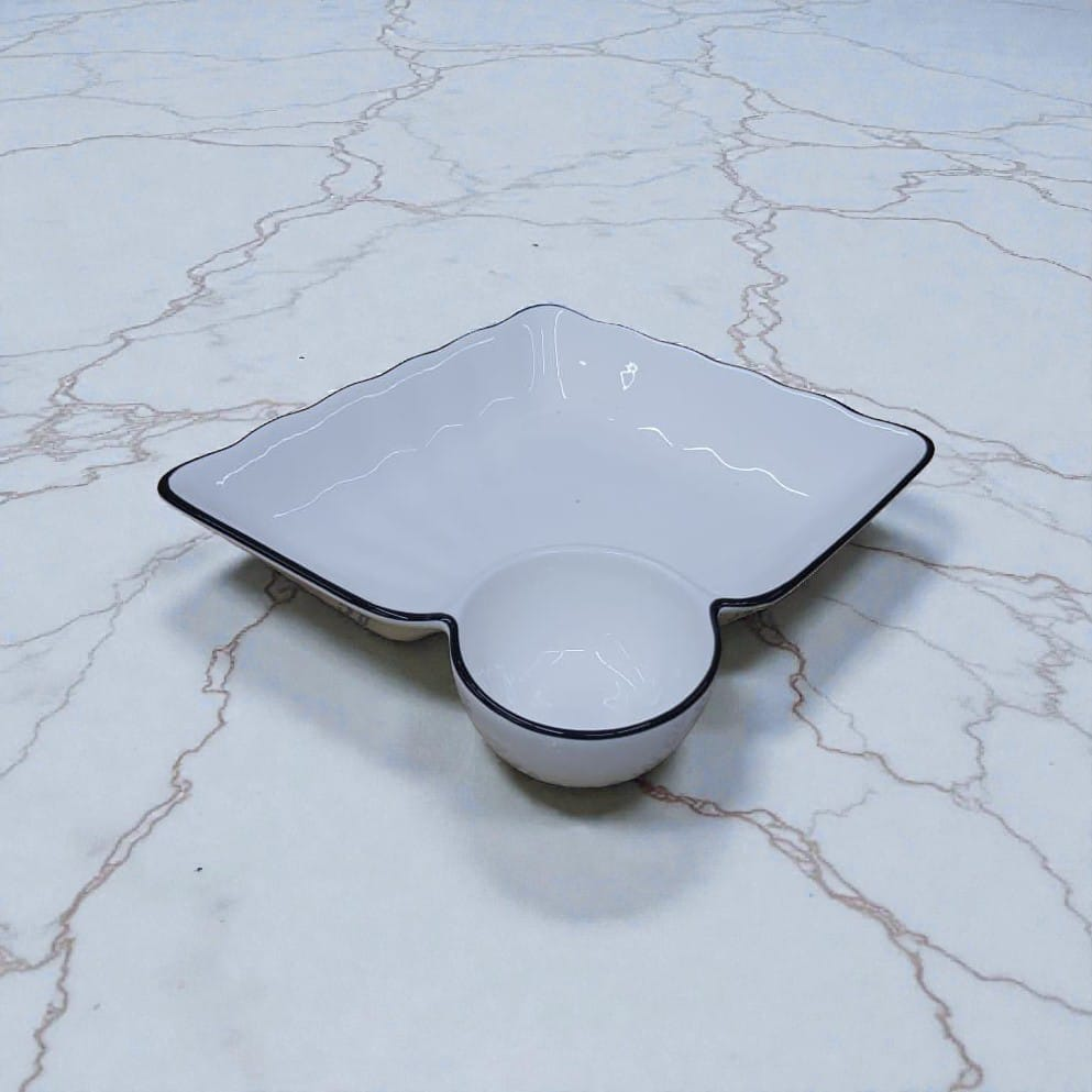 Image of Scalloped Chip and Dip Serving Platter (JS-86)