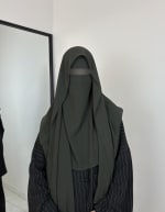   GHASHWA NIQAB DARK OLIVE 4