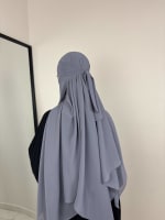 KHIMAR NIQAB MISTY GRAY 4