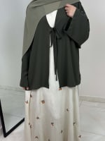 ABAYA FLORA IVORY ORANGE BLOSSOM  3