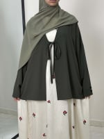 ABAYA FLORA IVORY RED BLOSSOM 3