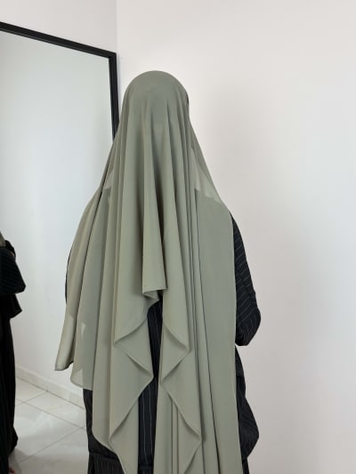 GHASHWA NIQAB SAGE GREEN