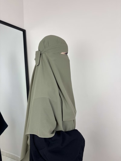 KHIMAR NIQAB SAGE GREEN