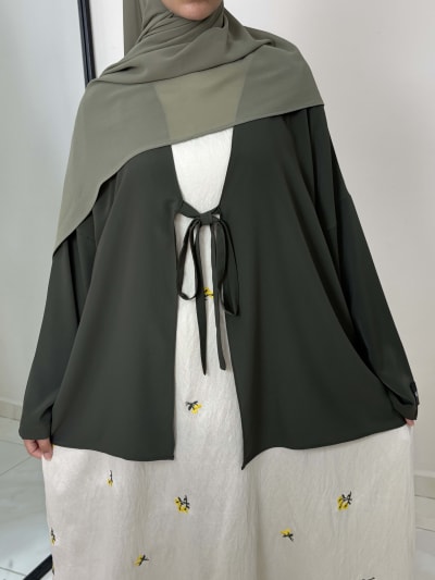 ABAYA FLORA IVORY YELLOW BLOSSOM