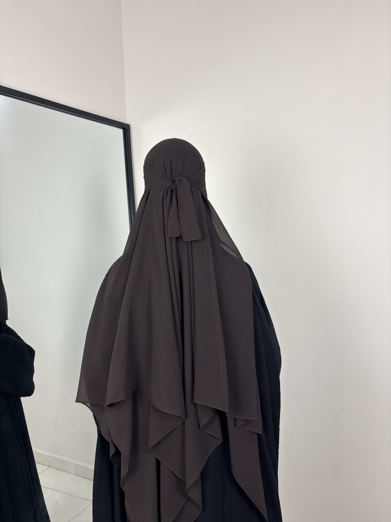 KHIMAR NIQAB DARK MOCHA 