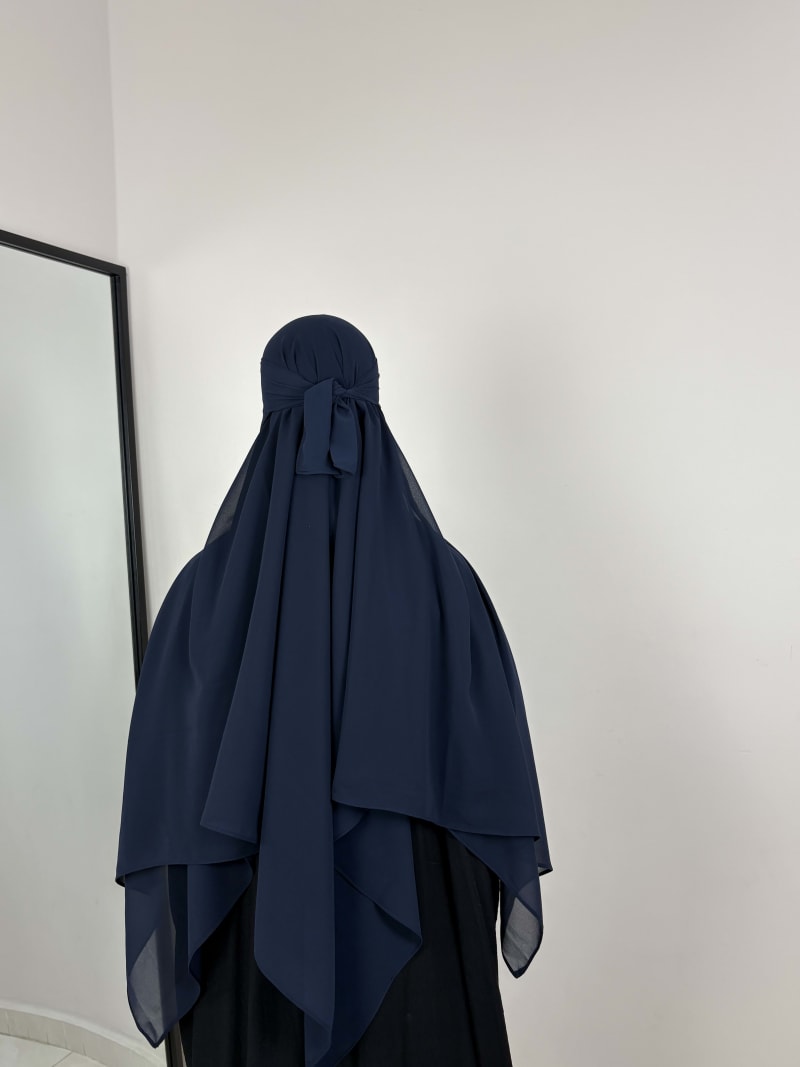 KHIMAR NIQAB NAVY BLUE