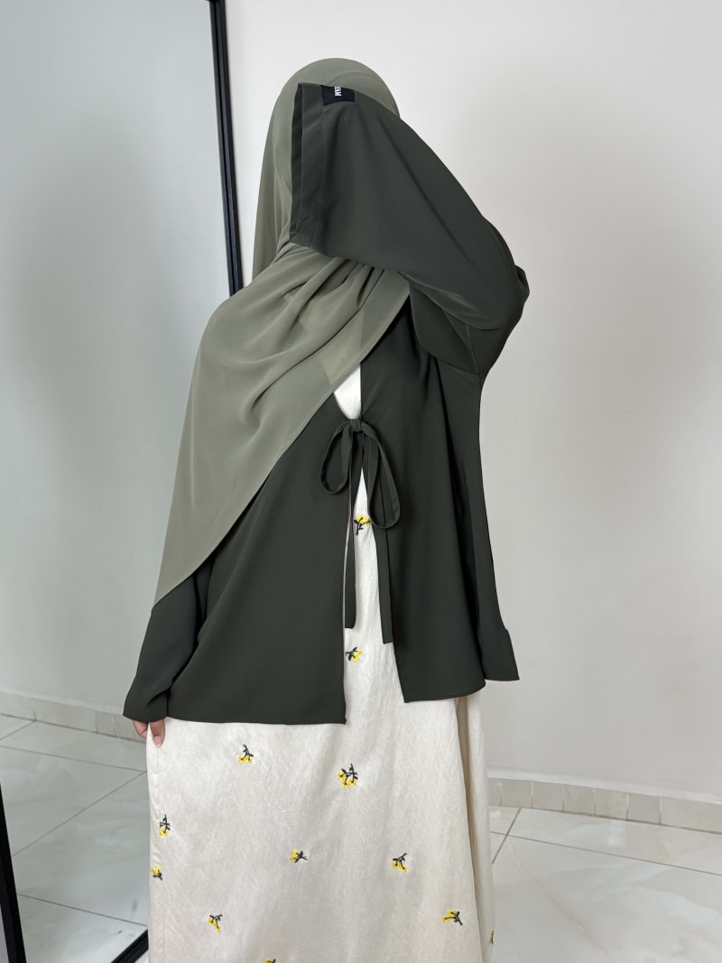 ABAYA FLORA IVORY YELLOW BLOSSOM