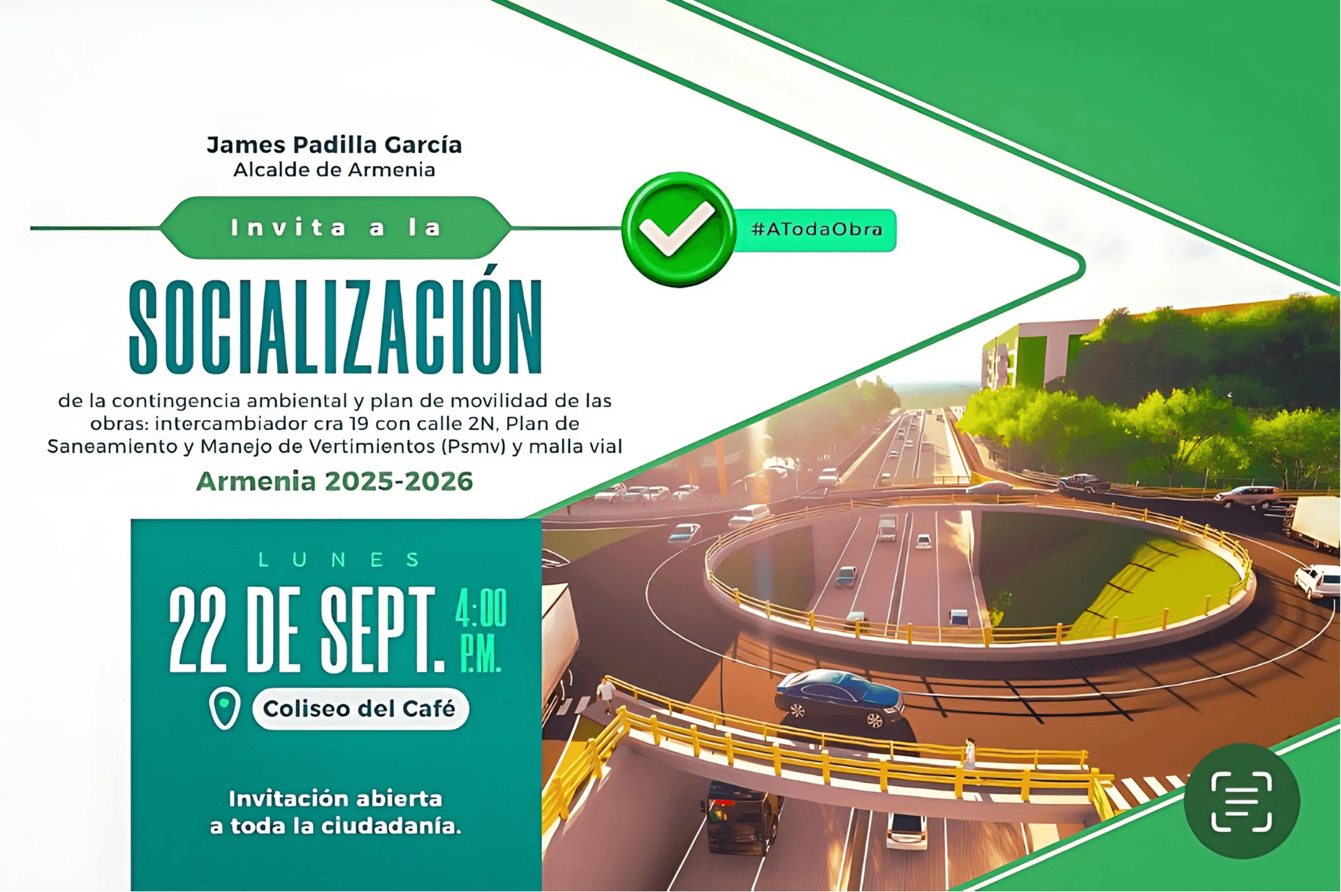 Se realiza la socialización de los planes de contingencia para el intercambiador vial de la confianza Carrera 19