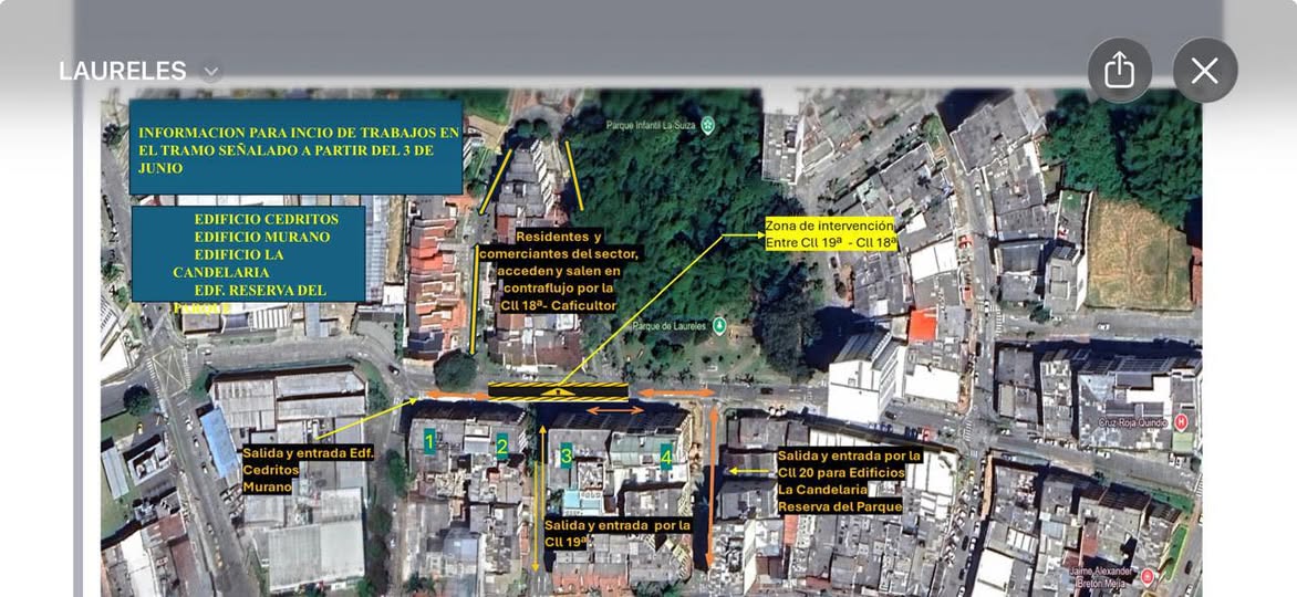 Reconocimiento público y reporte de movilidad semanal en el Barrio Laureles