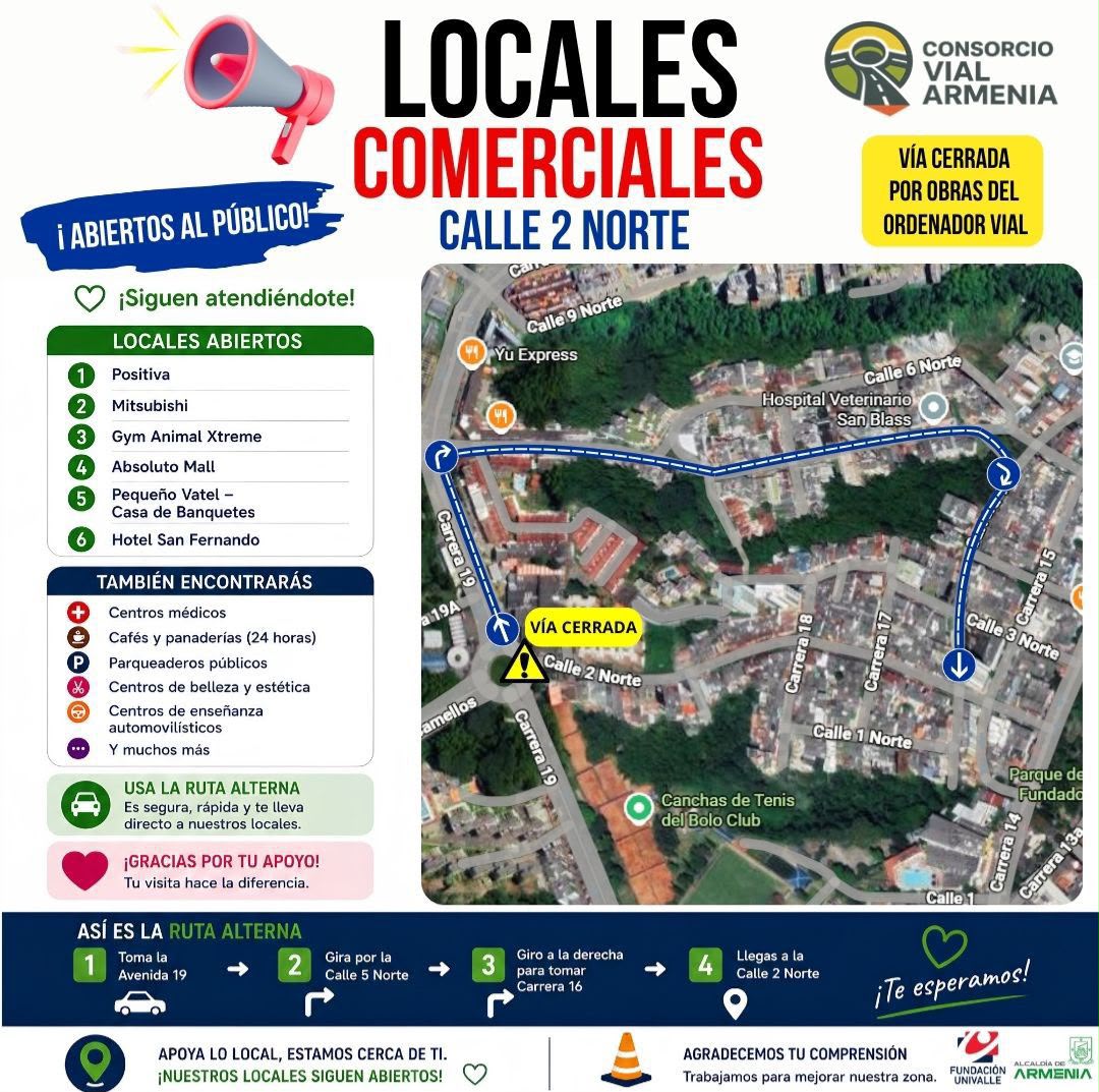 Compromiso y apoyo a los comerciantes de la Calle 2 Norte 2