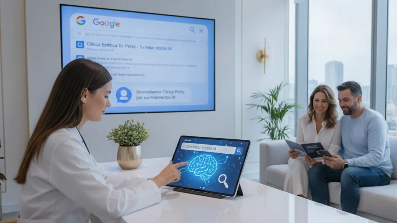 Conseguir clientes para tu clínica estética: guía de palabras clave IA para aparecer en Google y ChatGPT