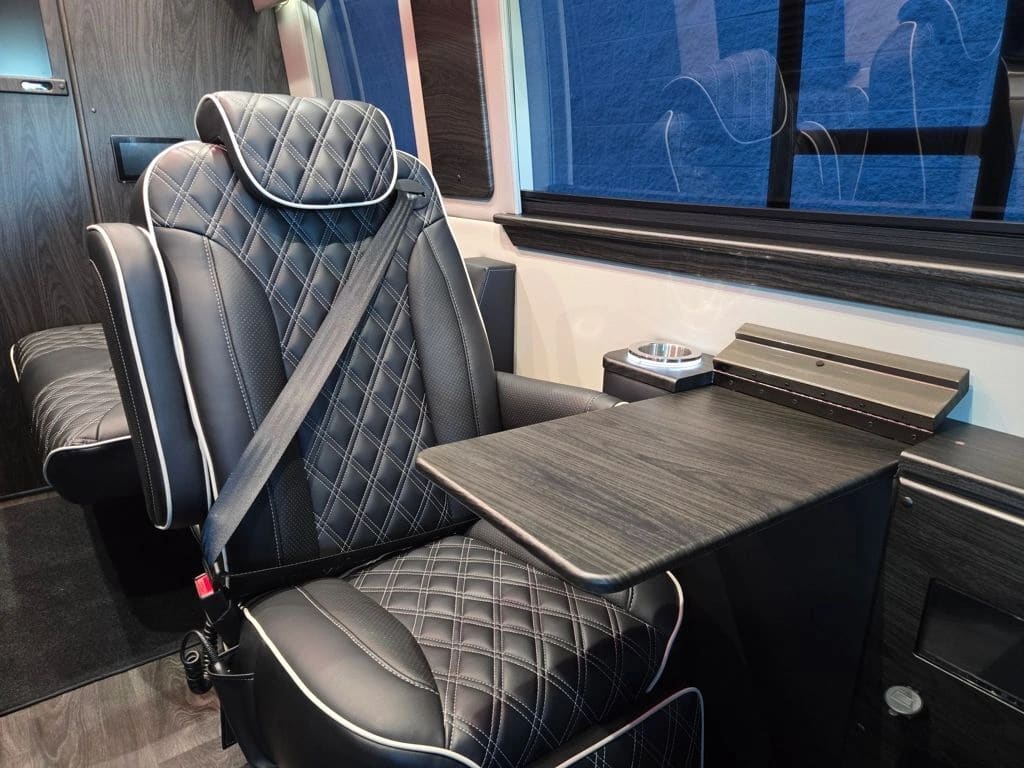 Discovery Touring interior — luxury Sprinter van cabin