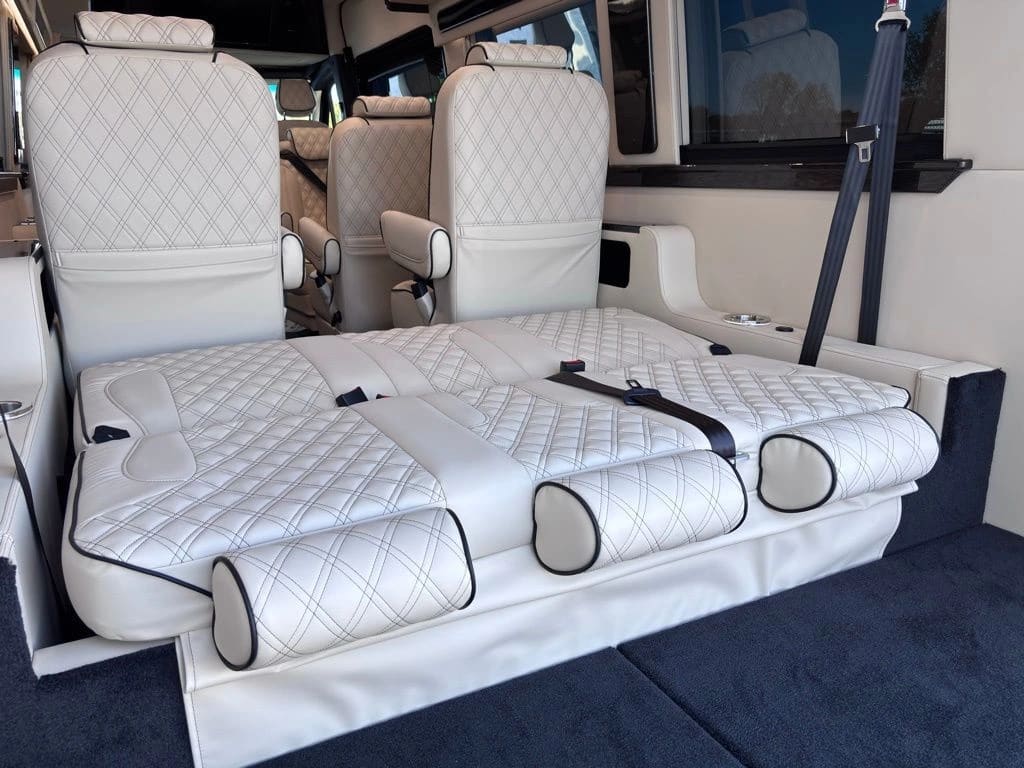 Midwest Executive Luxe Cruiser interior — luxury Sprinter van cabin