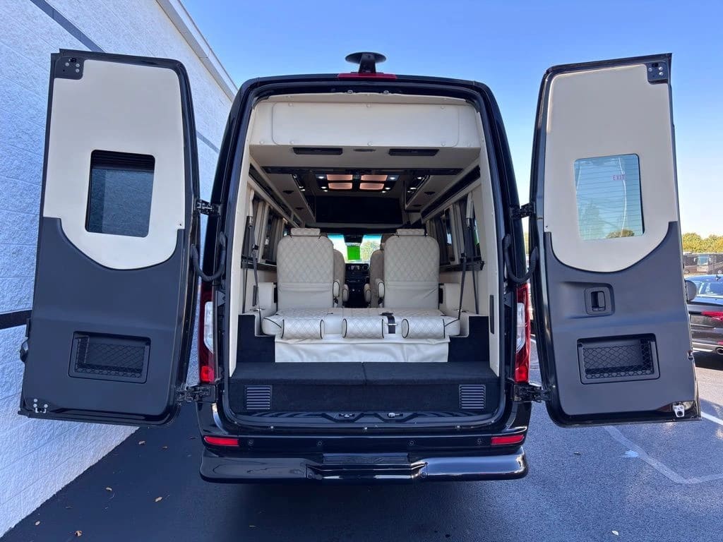 Midwest Luxe Cruiser interior — luxury Sprinter van cabin