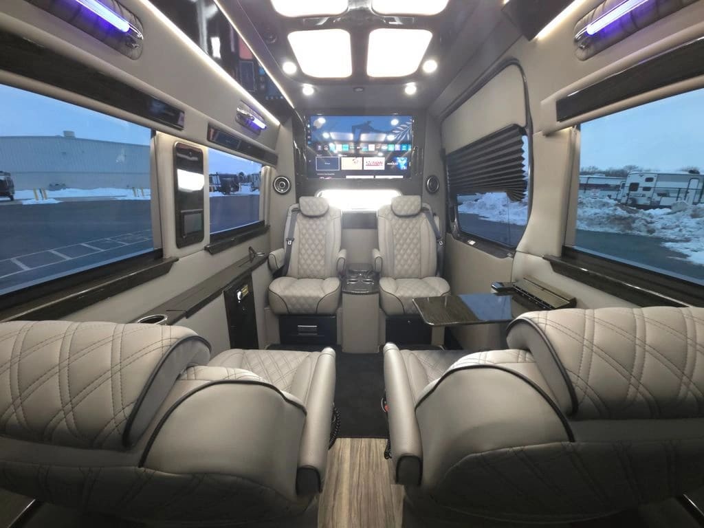Midwest Executive interior — luxury Sprinter van cabin