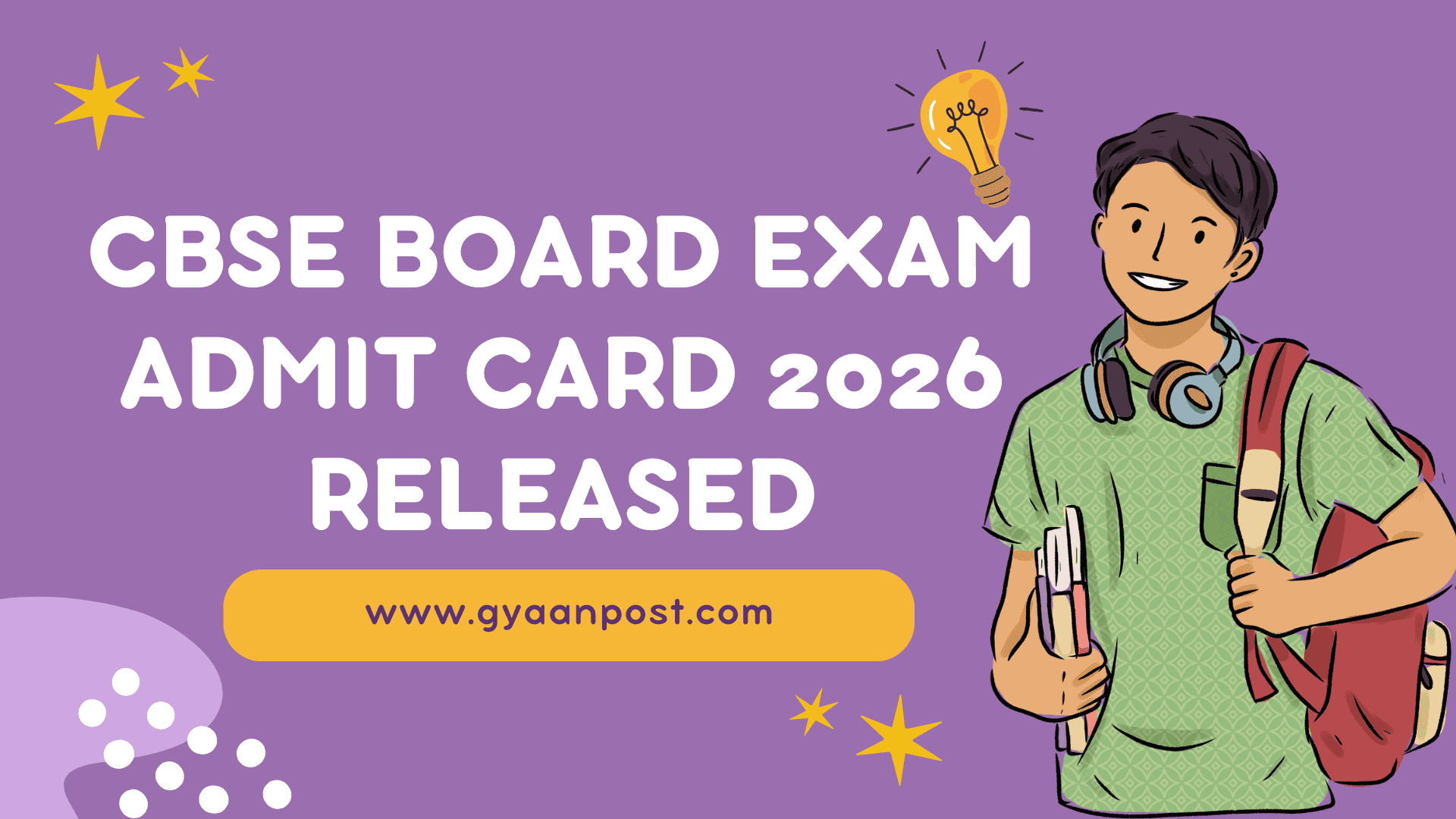 CBSE Board Exam Admit Card 2026 Released for Class 10 and 12