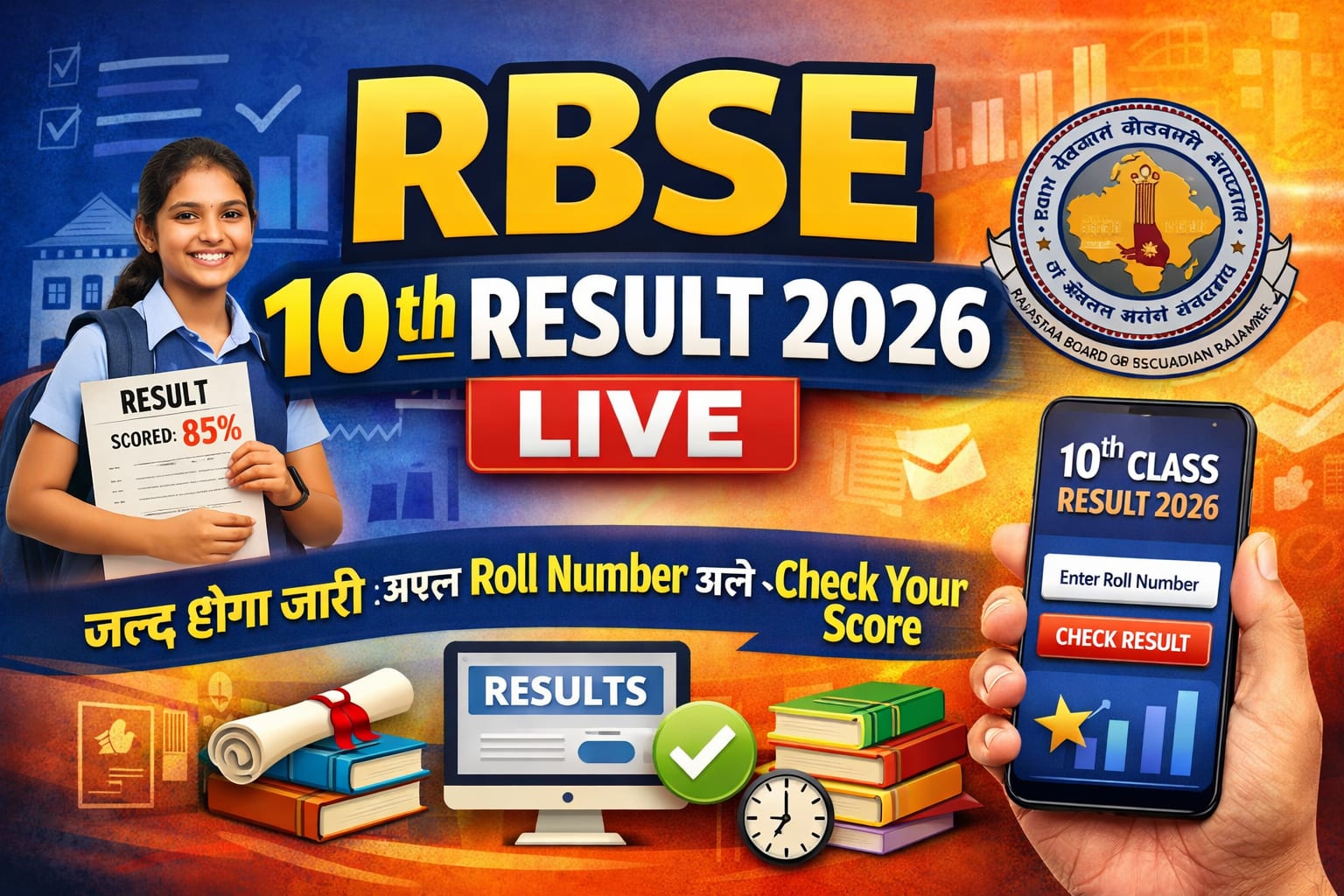 RBSE 10th Result 2026 LIVE: राजस्थान बोर्ड जल्द जारी करेगा 10वीं का रिजल्ट, ऐसे करें चेक