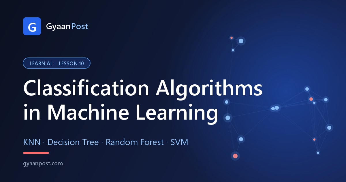 Classification Algorithms in Machine Learning: KNN, Decision Tree, Random Forest & SVM