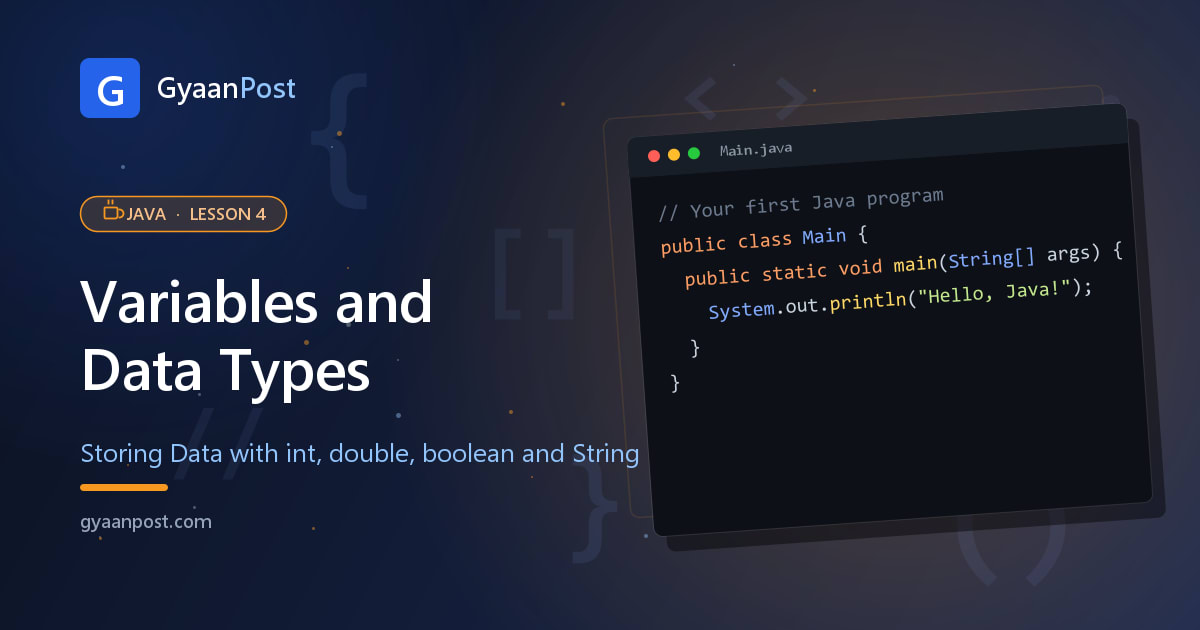 Variables and Data Types in Java (Beginner's Guide)