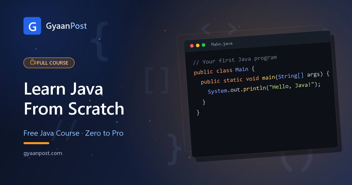 Learn Java From Scratch: The Complete Free Course (2026 Roadmap)