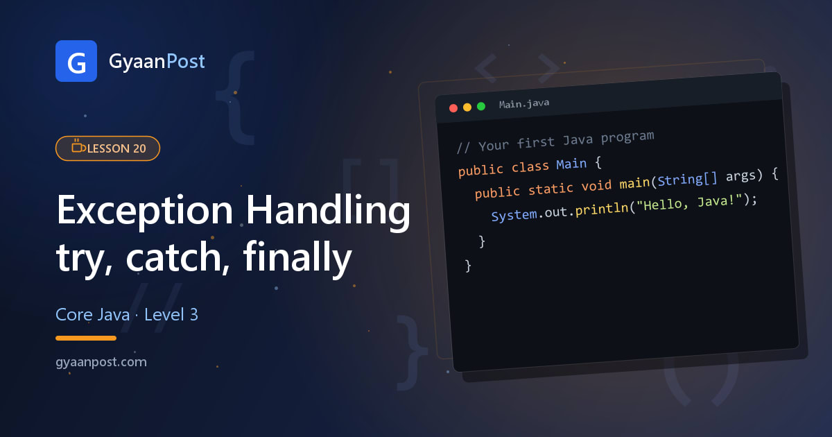 Exception Handling in Java: try, catch, finally and throw Explained