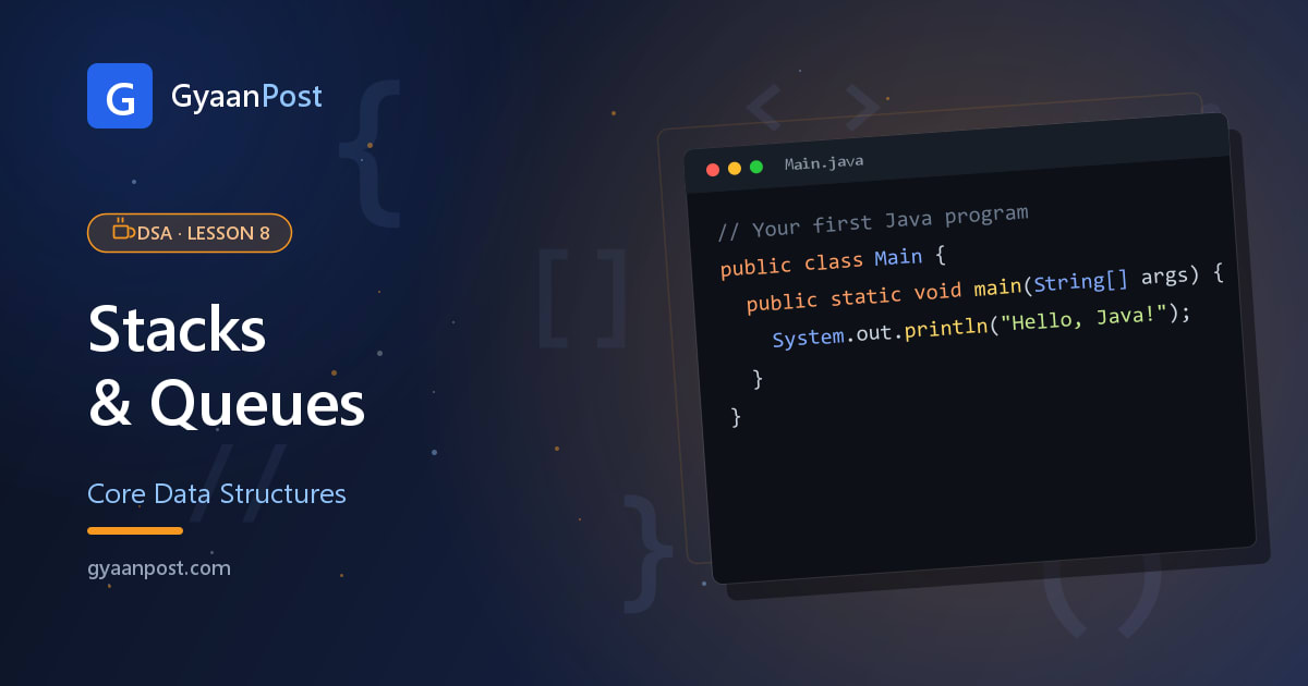DSA in Java: Stacks & Queues Explained (Beginner Guide)