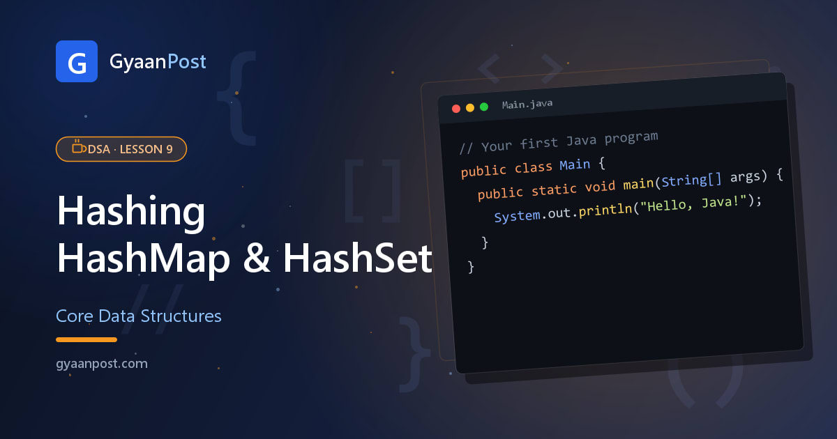 DSA in Java: Hashing — HashMap & HashSet (Beginner Guide)