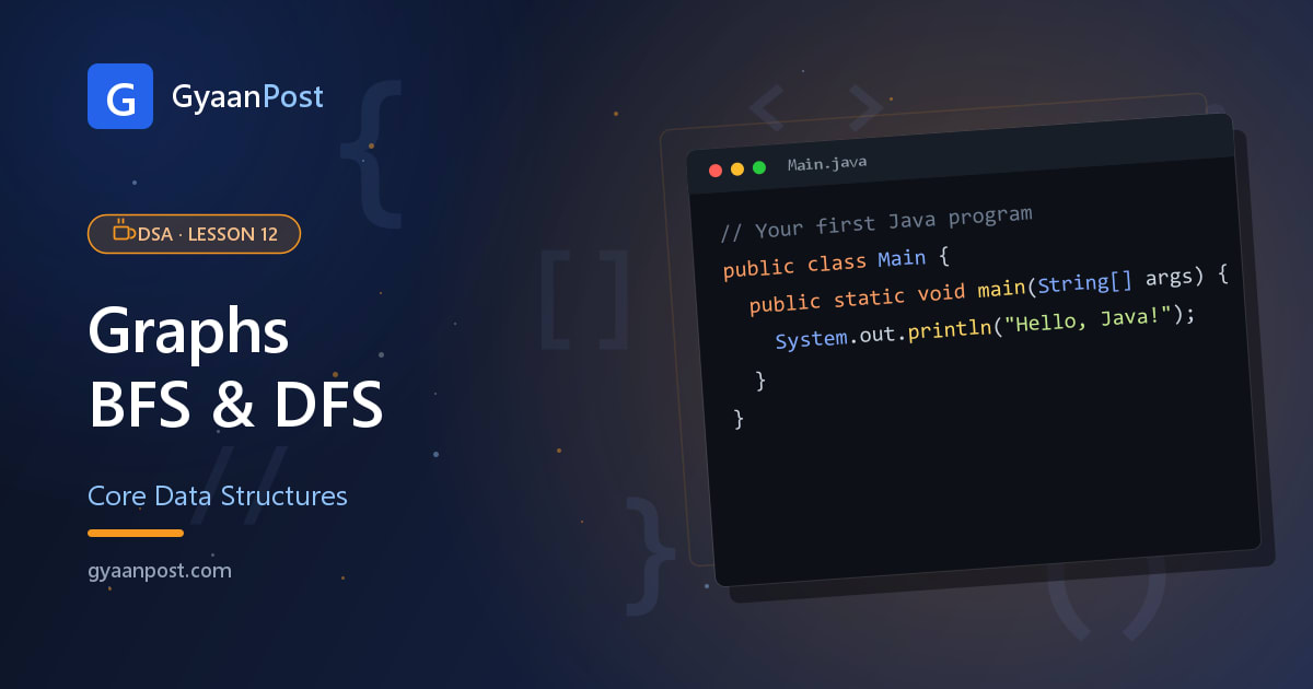 DSA in Java: Graphs — BFS & DFS Explained (Beginner Guide)