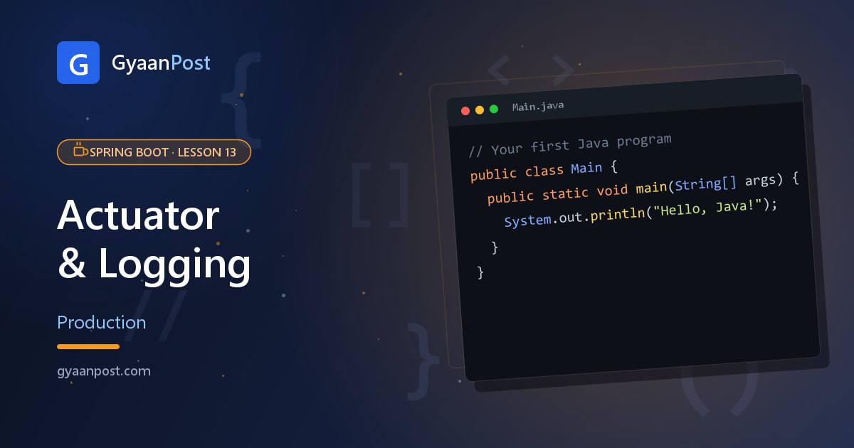 Spring Boot Actuator & Logging (Beginner Guide)