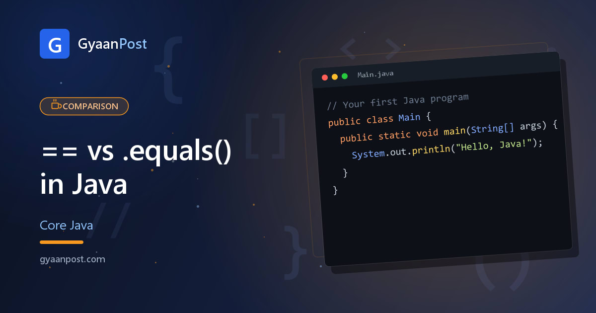 == vs .equals() in Java: The Difference Explained (Beginner Guide)