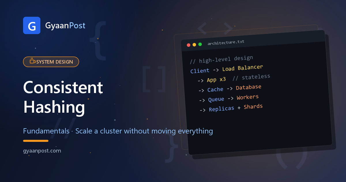 Consistent Hashing Explained: Scale a Cluster Without Moving Everything