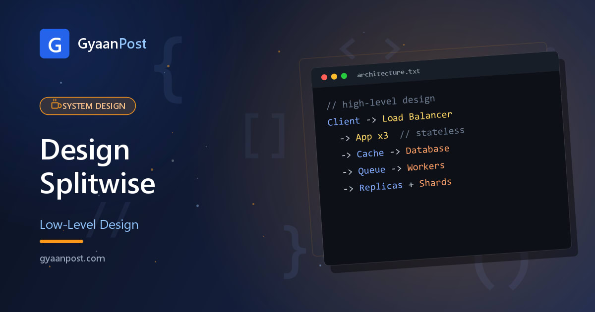Design Splitwise / Expense Sharing (Low-Level Design)