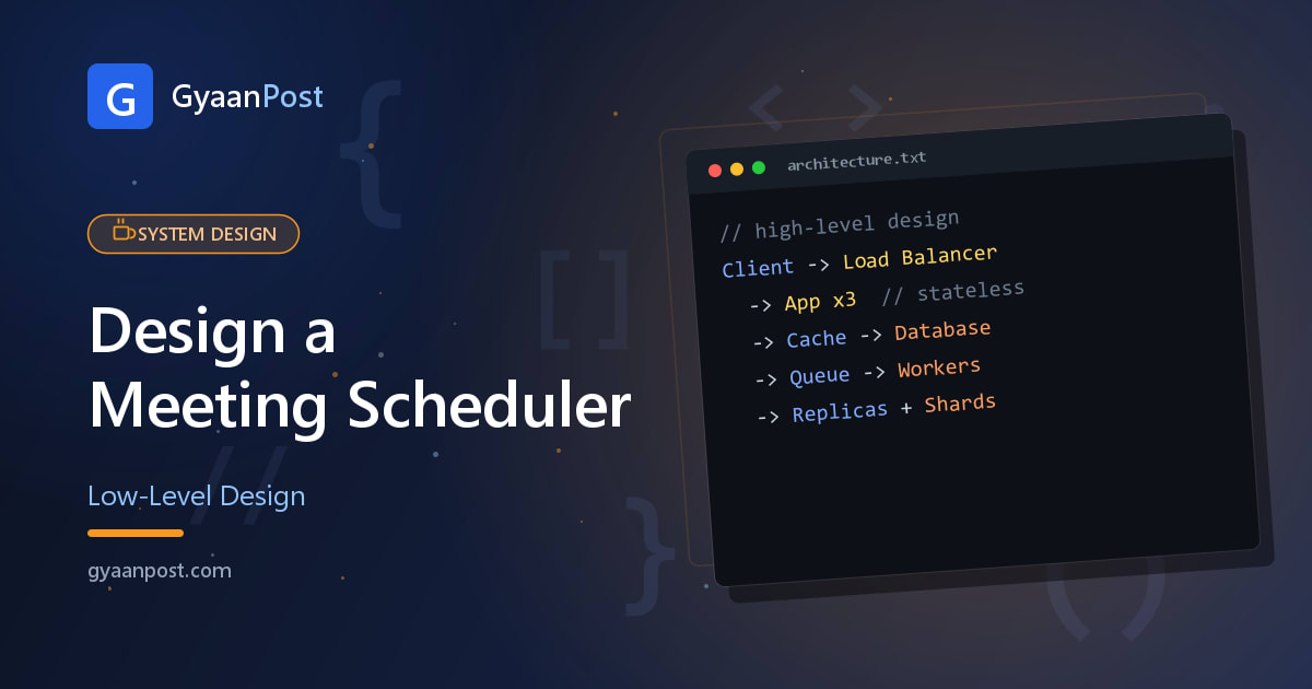 Design a Meeting Scheduler (Low-Level Design)