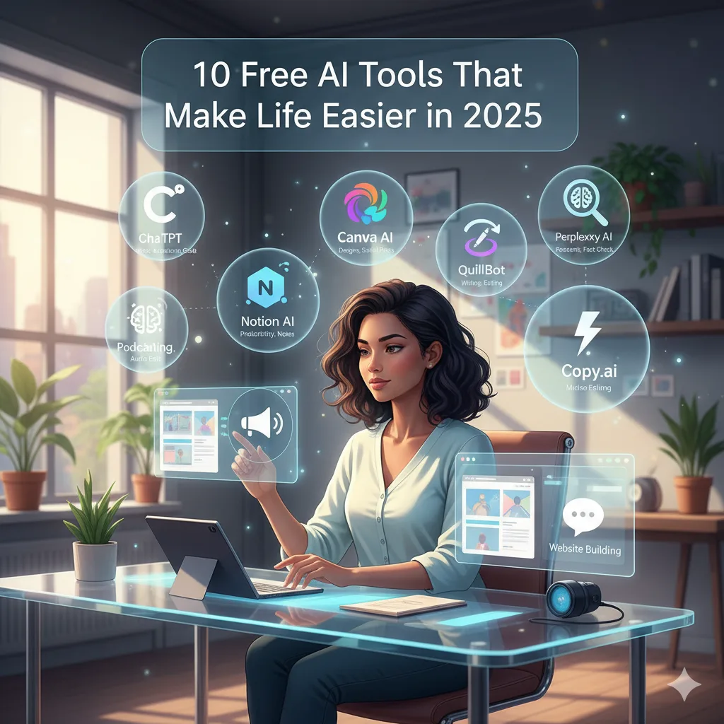 10 Free AI Tools That Make Life Easier in 2025