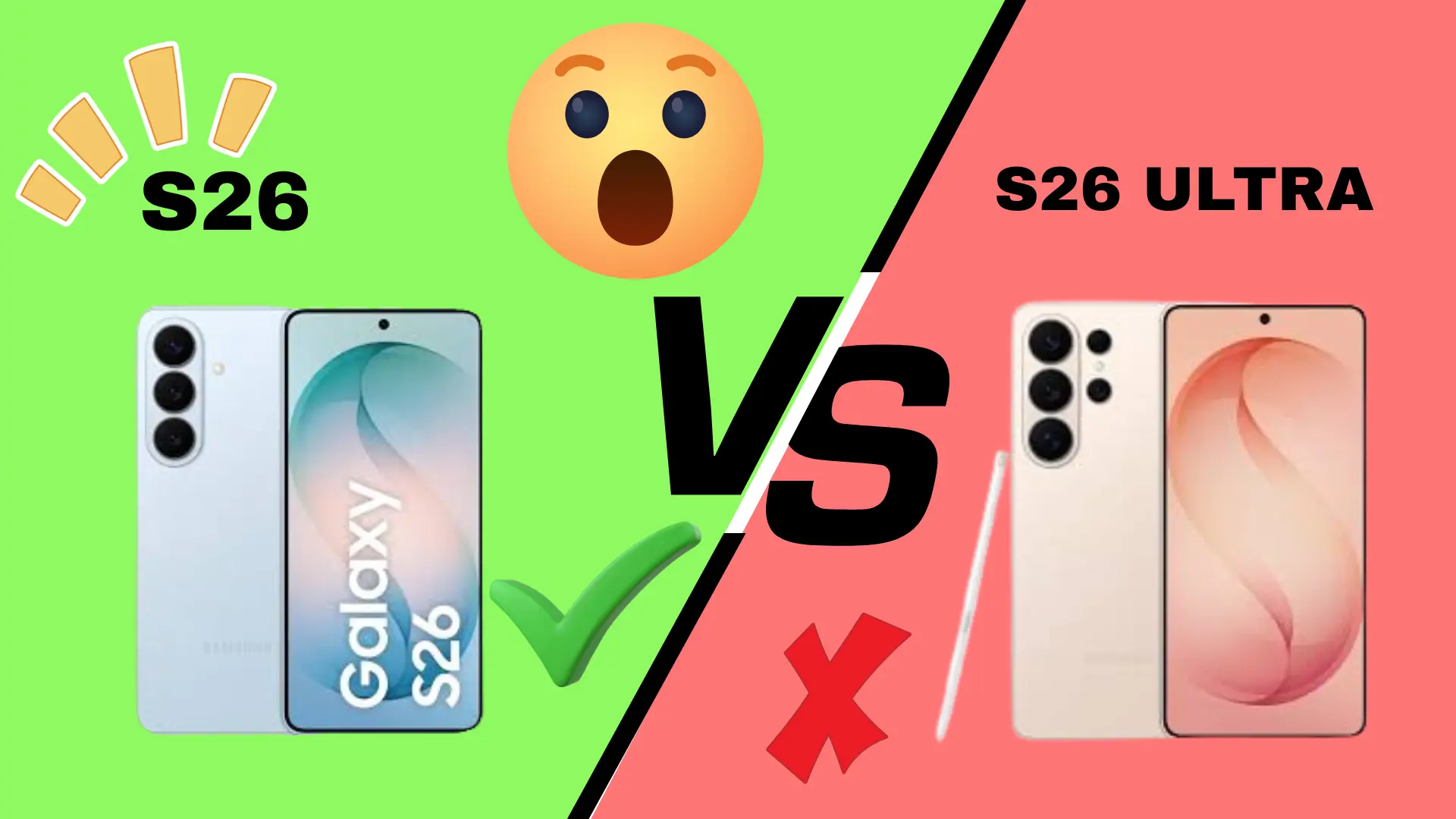 Samsung S26 vs S26 Ultra