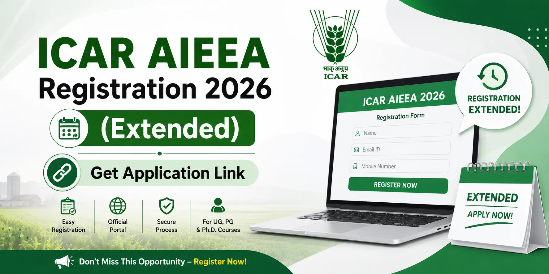 ICAR AIEEA Registration 2026