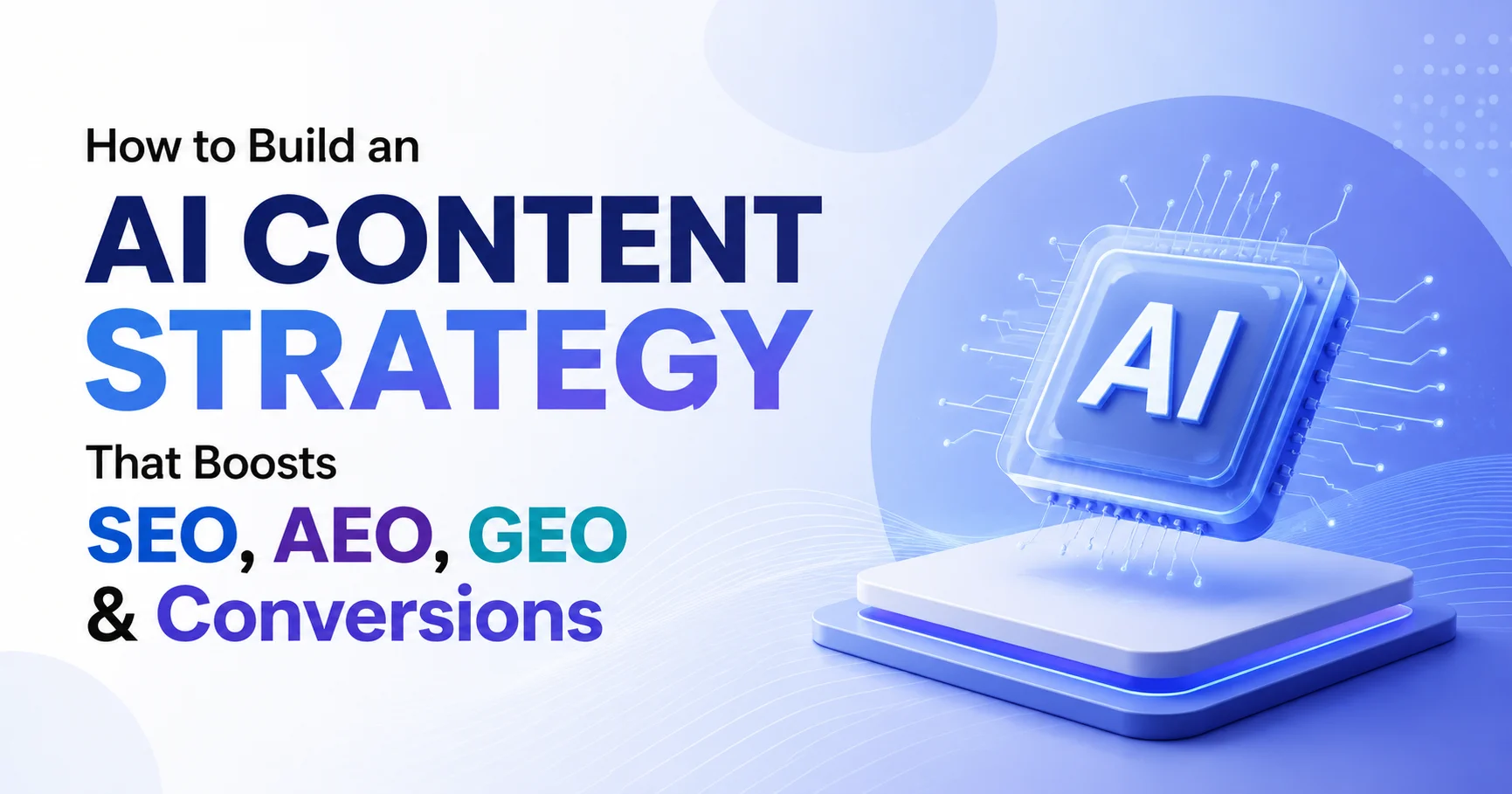 How to Build an AI Content Strategy That Boosts SEO, AEO, GEO & Conversions